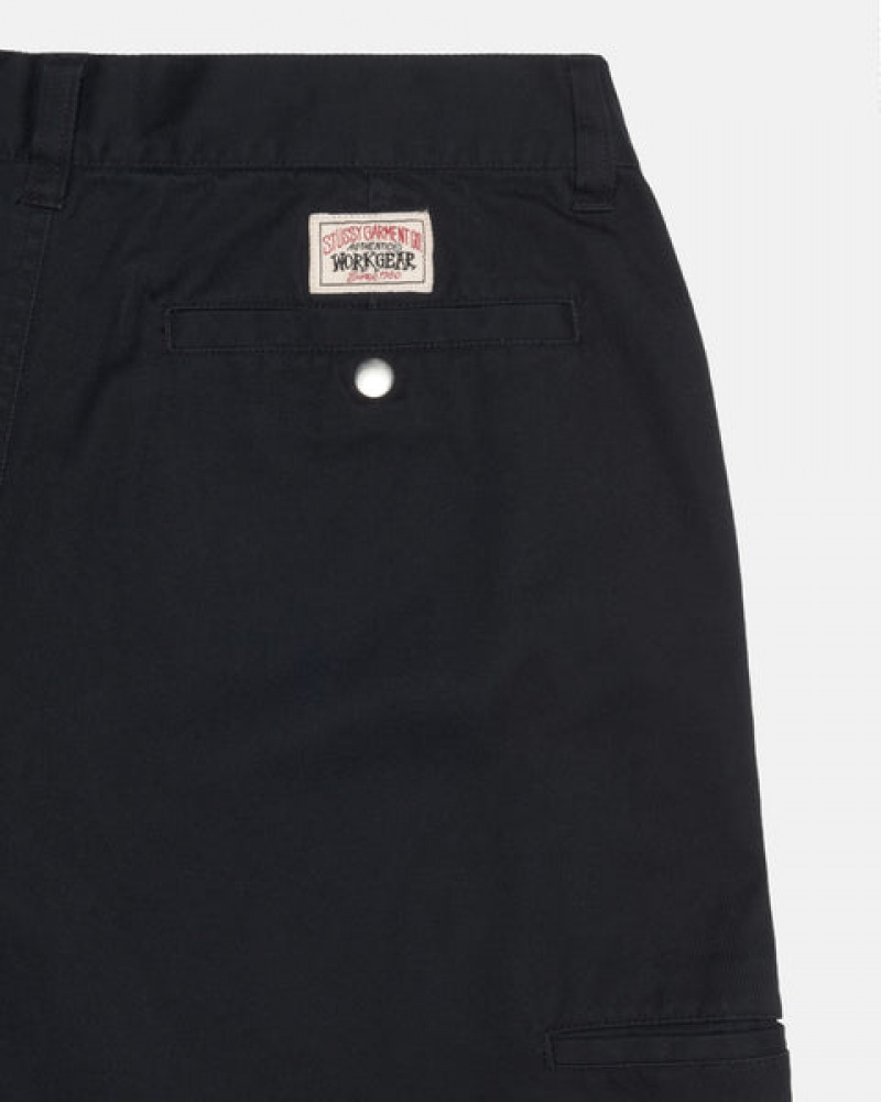 Black Men's Stussy Workgear Trouser Twill Pants | WHG-1871