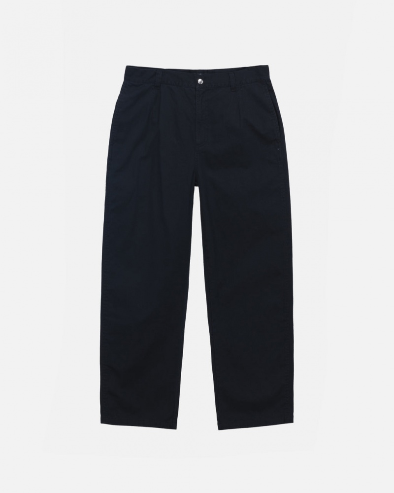 Black Men\'s Stussy Workgear Trouser Twill Pants | WHG-1871