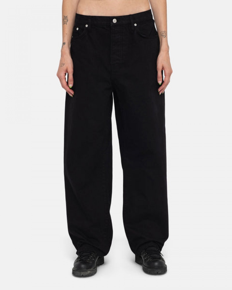 Black Women's Stussy Big Ol' Jean Overdyed Denim | TQO-5675