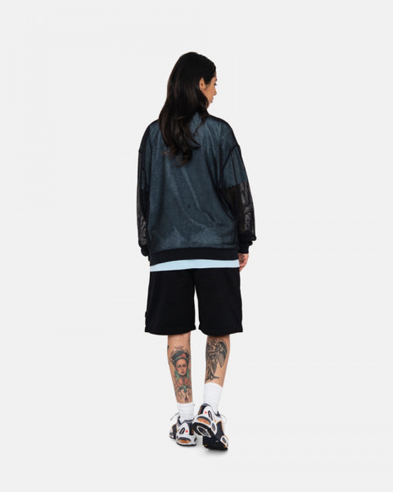 Black Women's Stussy Brushed Beach Shorts | HHH-3873