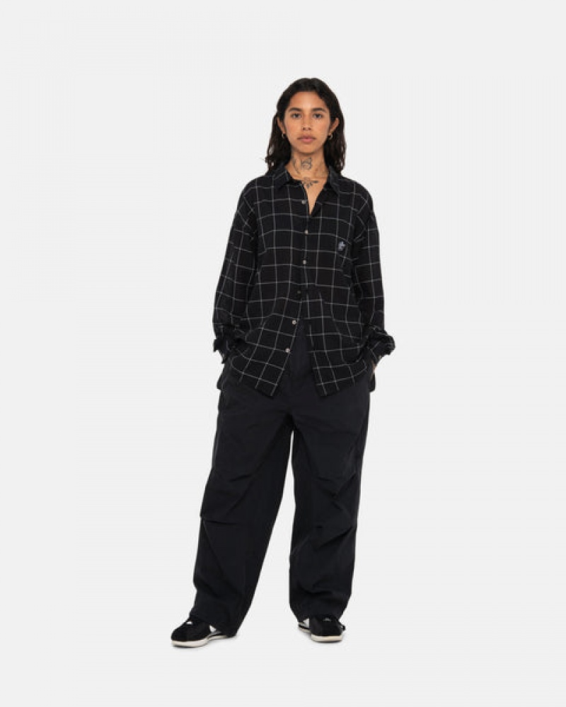 Black Women's Stussy Light Weight Classic Shirts | RCN-9391