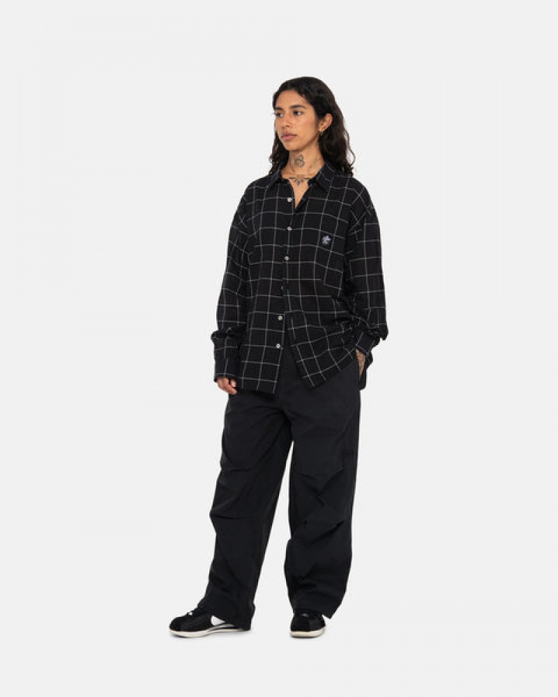 Black Women's Stussy Light Weight Classic Shirts | RCN-9391