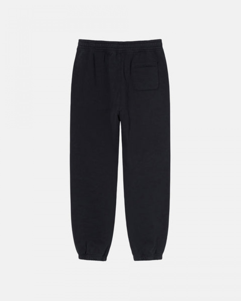 Black Women's Stussy Overdyed Stock Logo Sweatpants | JGI-1103