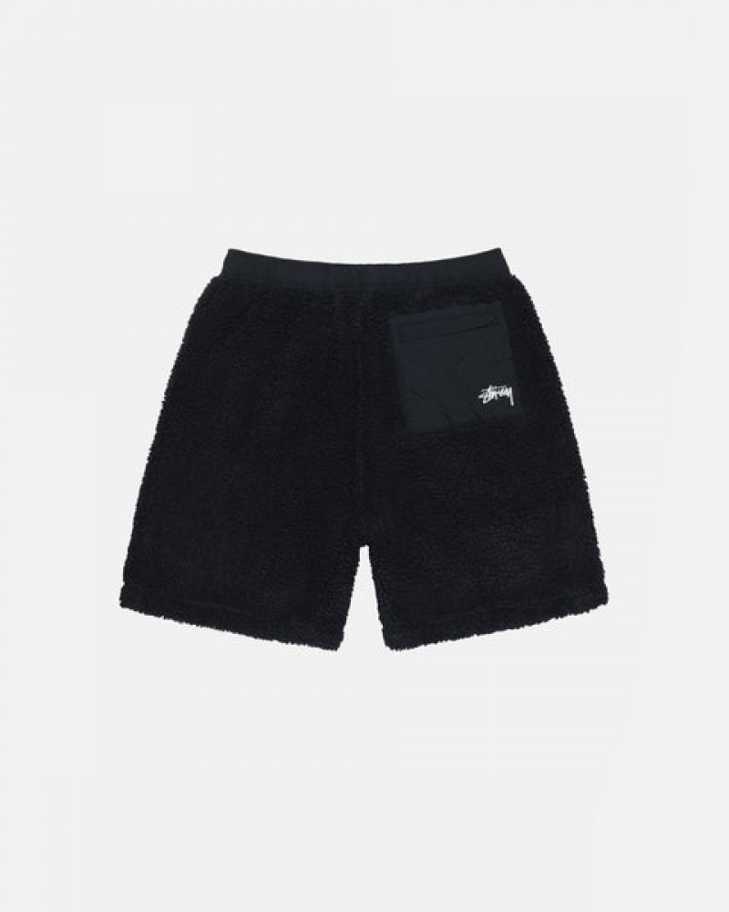 Black Women's Stussy Sherpa Shorts | RRL-8271