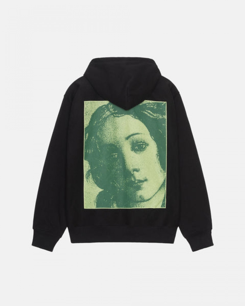 Black Women's Stussy Venus Zip Hood Sweatshirts | CNB-7272