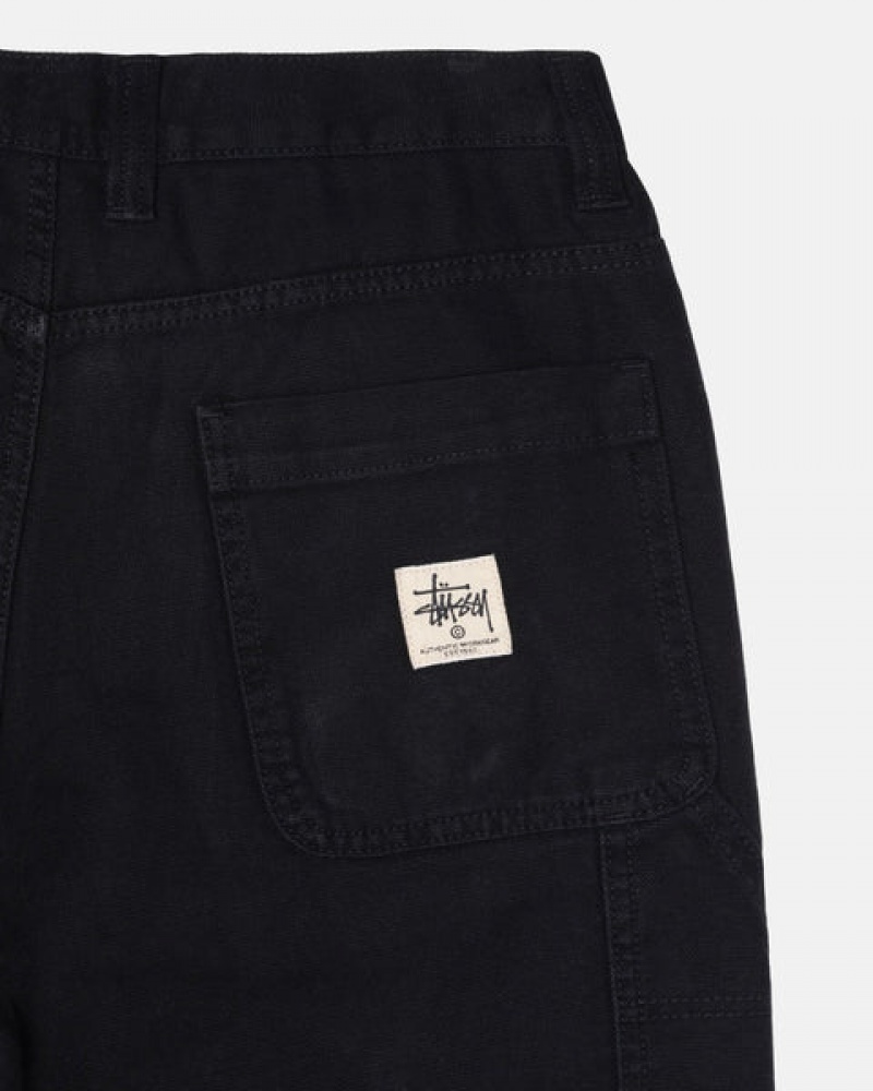 Black Women's Stussy Work Pant Canvas Pants | PGP-8975