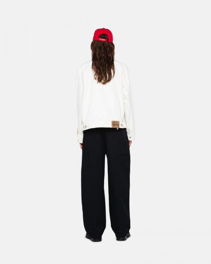 Black Women's Stussy Workgear Trouser Twill Pants | QHZ-8085