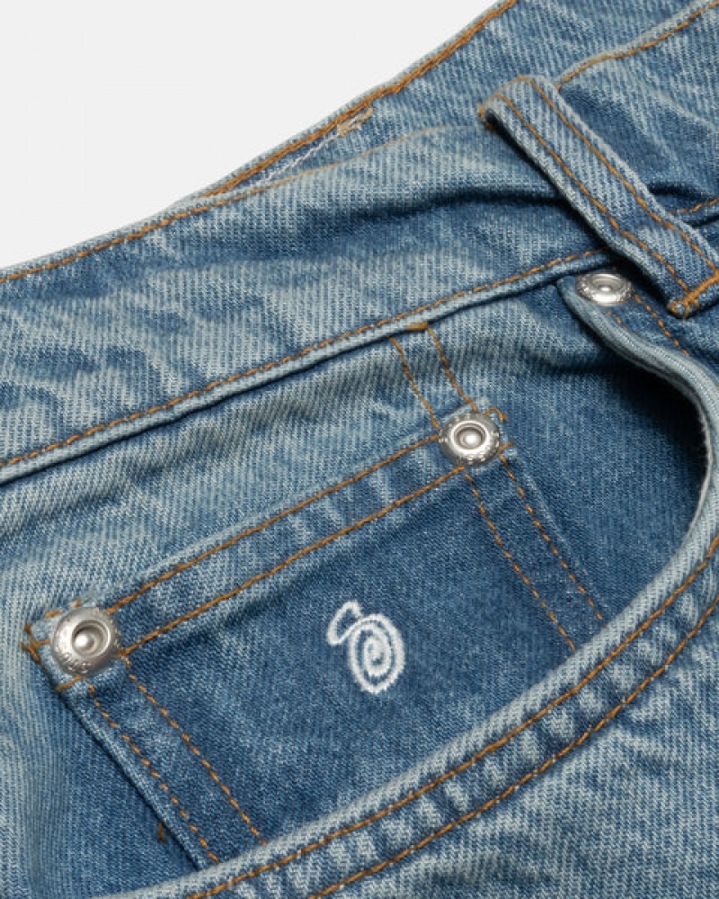 Blue Men's Stussy Big Ol' Jean Denim | TSR-6692