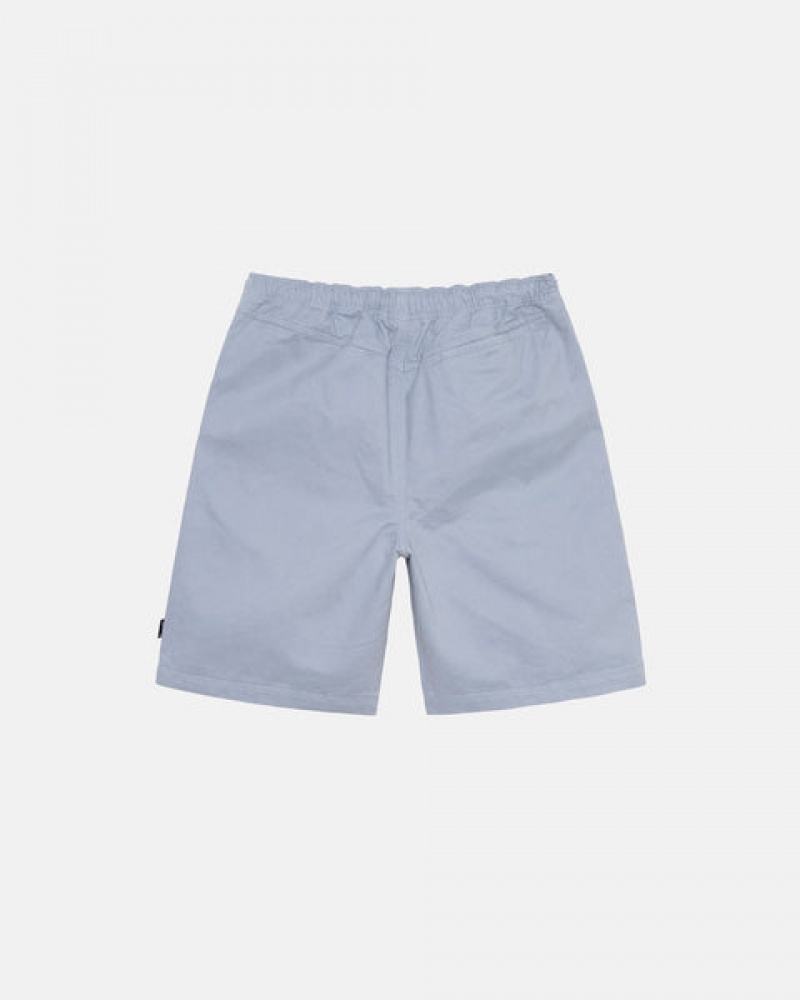 Blue Men's Stussy Brushed Beach Shorts | CGZ-6832