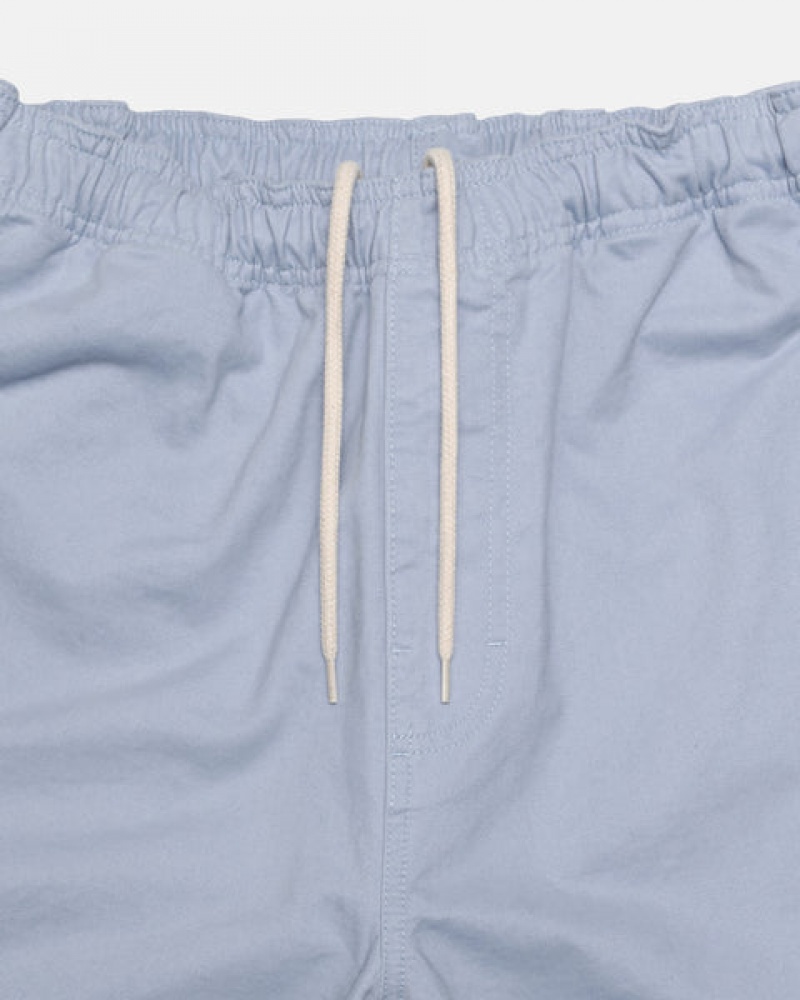 Blue Men's Stussy Brushed Beach Shorts | CGZ-6832