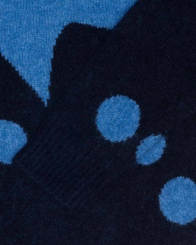 Blue Men's Stussy Dice Fuzzy Crew Sweaters | GPO-5824