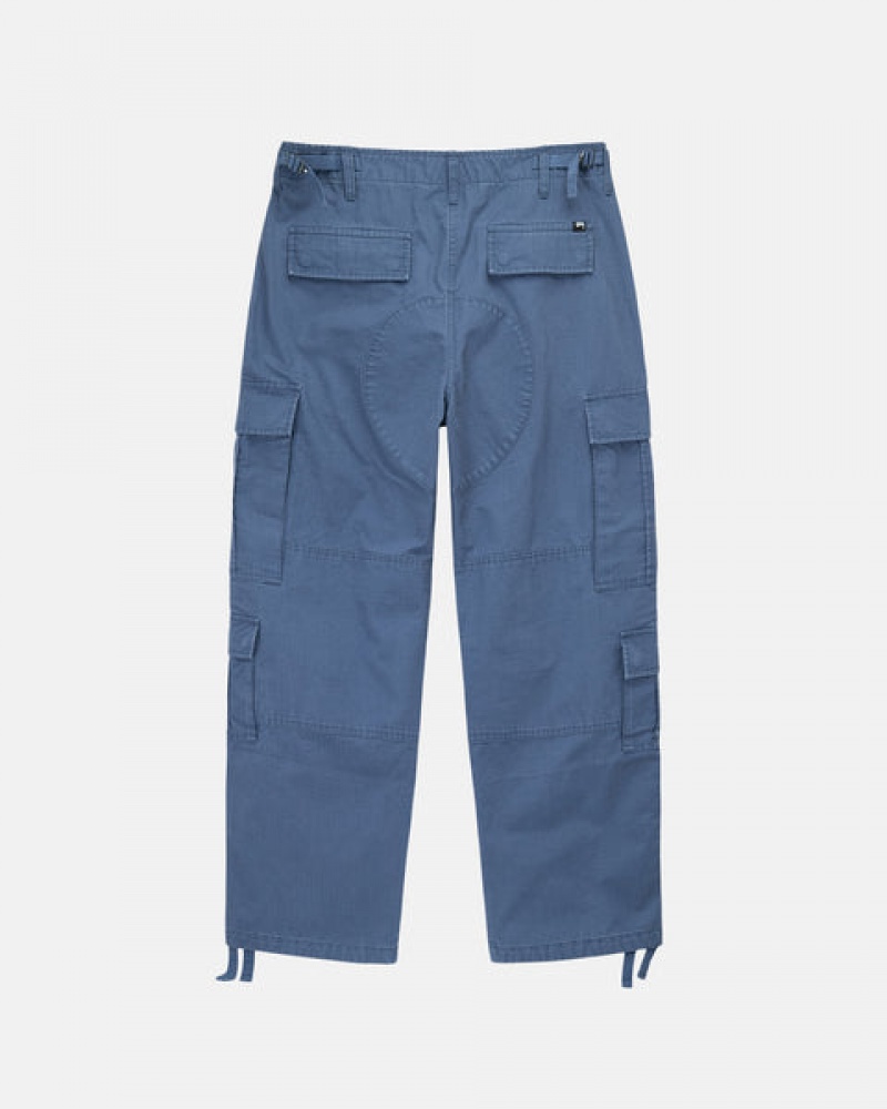 Blue Men's Stussy Ripstop Surplus Cargo Pants | SUF-1262