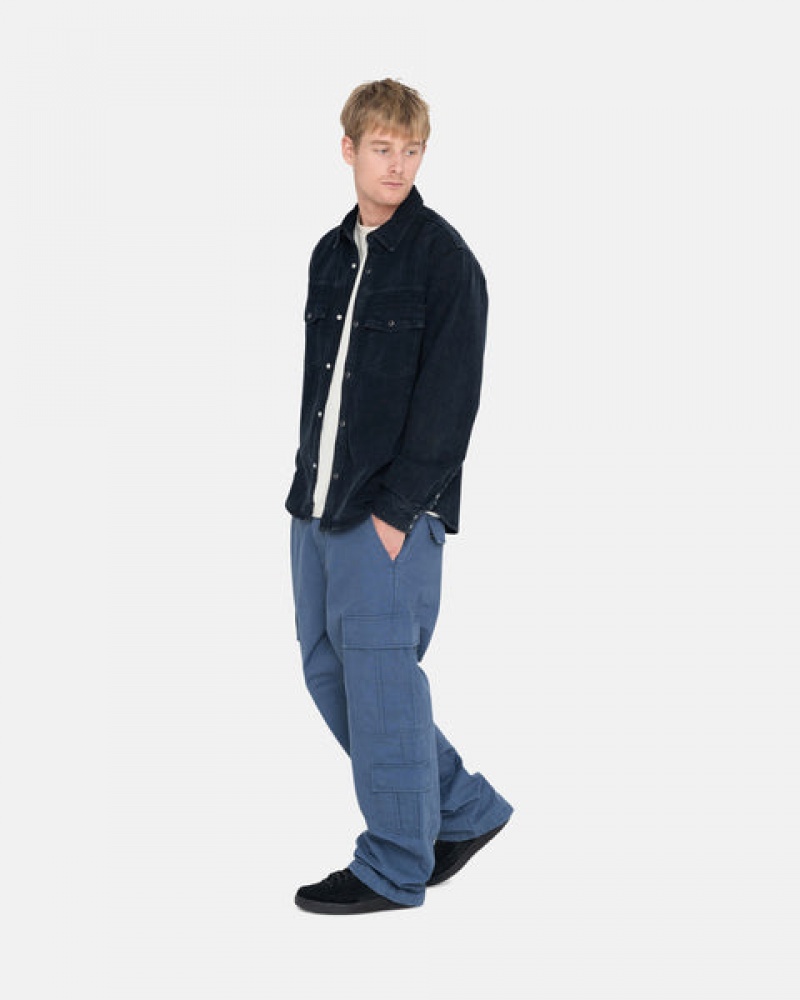 Blue Men's Stussy Ripstop Surplus Cargo Pants | SUF-1262