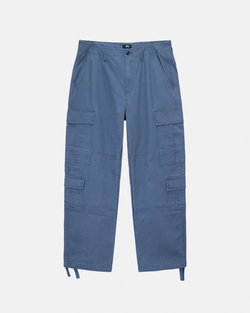 Blue Men\'s Stussy Ripstop Surplus Cargo Pants | SUF-1262