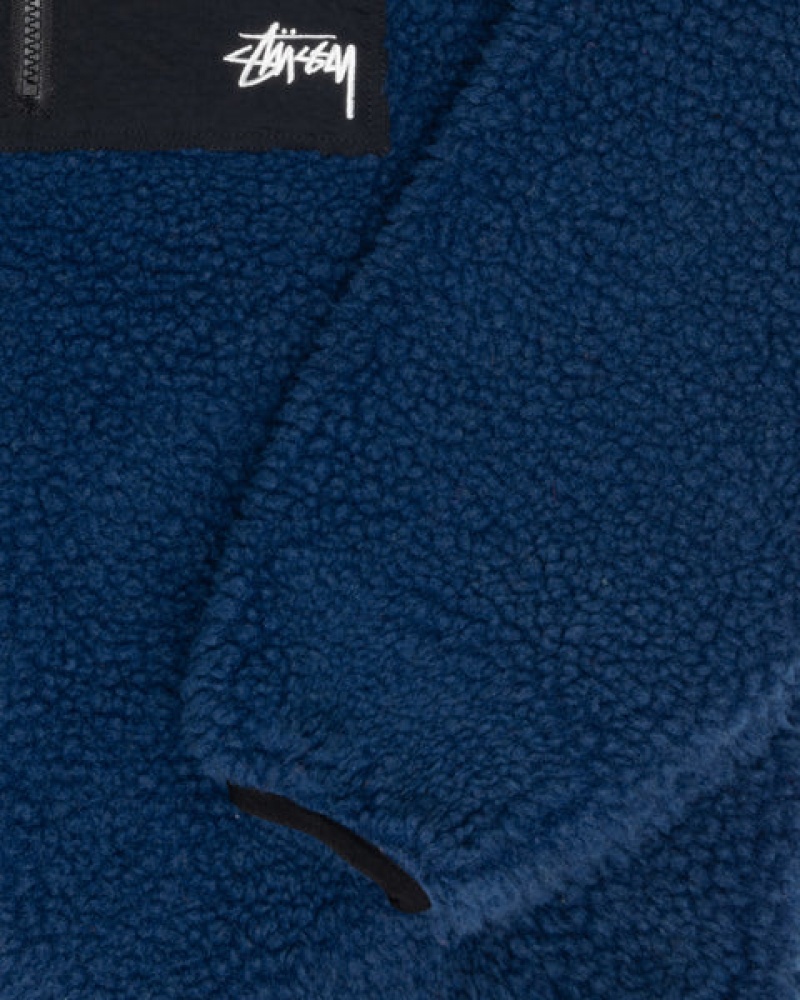 Blue Men's Stussy Sherpa Reversible Jackets | NVW-0978