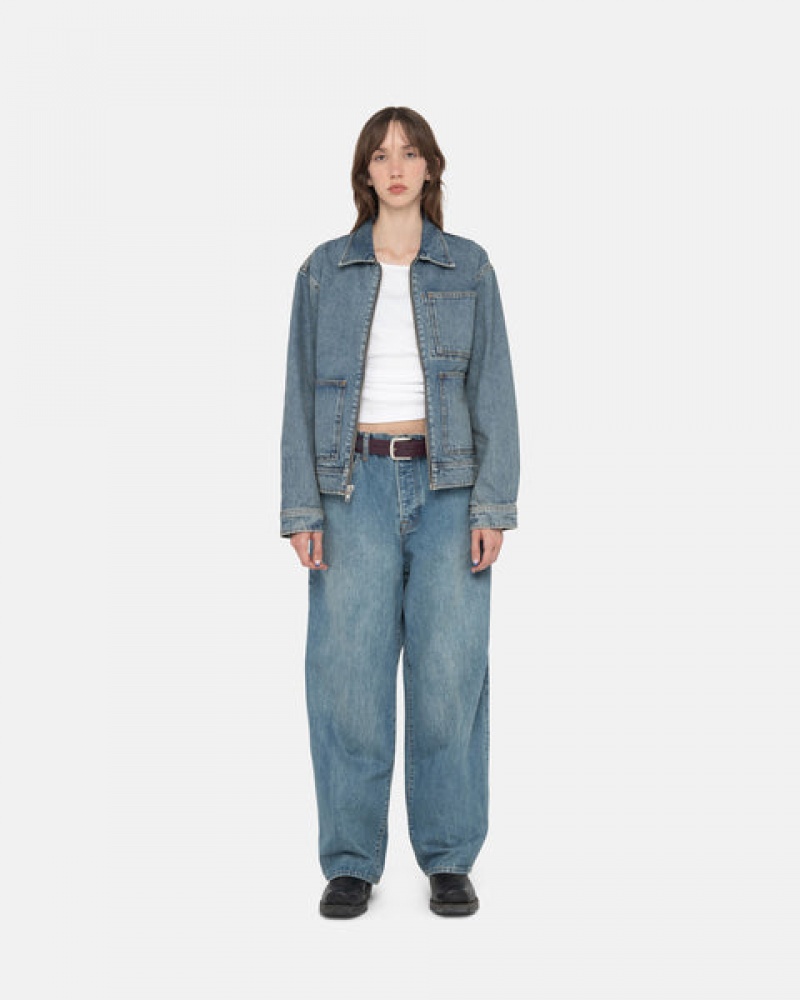 Blue Women's Stussy Big Ol' Jean Denim | LPN-4843