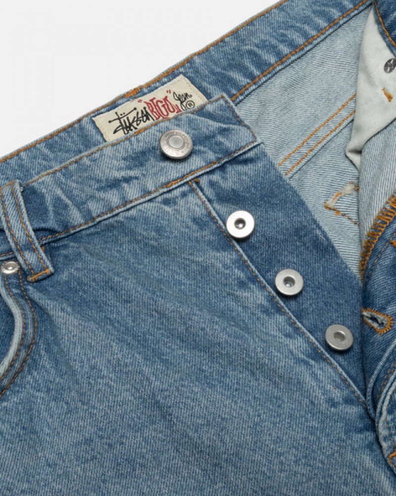 Blue Women's Stussy Big Ol' Jean Denim Pants | AOR-3398