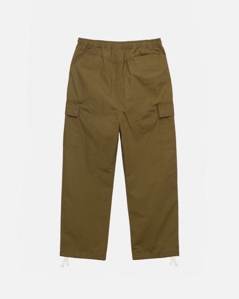 Brown Men's Stussy Beach Pant Ripstop Cargo Pants | GTY-2538