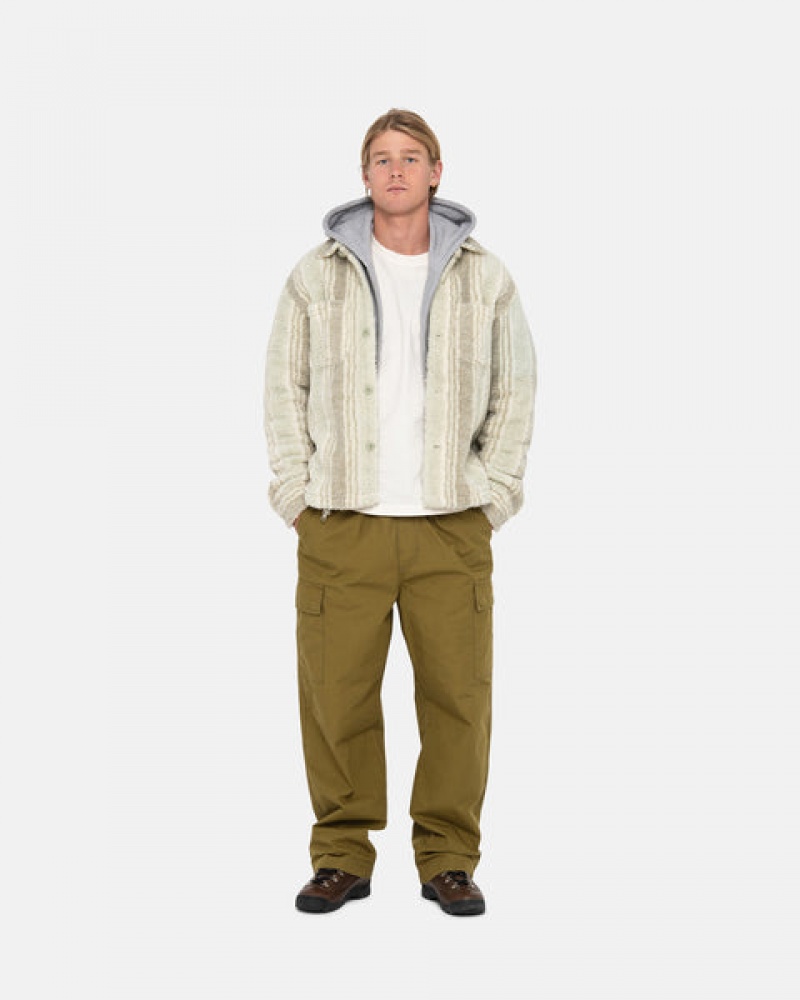 Brown Men's Stussy Beach Pant Ripstop Cargo Pants | GTY-2538