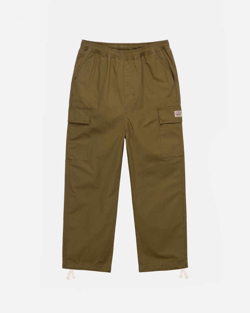 Brown Men\'s Stussy Beach Pant Ripstop Cargo Pants | GTY-2538