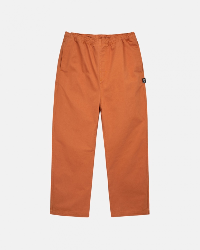 Brown Men\'s Stussy Brushed Beach Pants | ZAF-4841