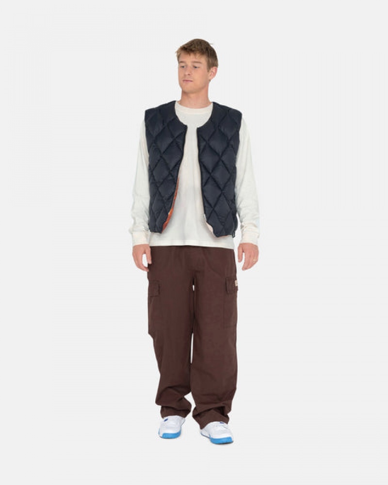 Brown Men's Stussy Ripstop Cargo Beach Pants | EGX-7933