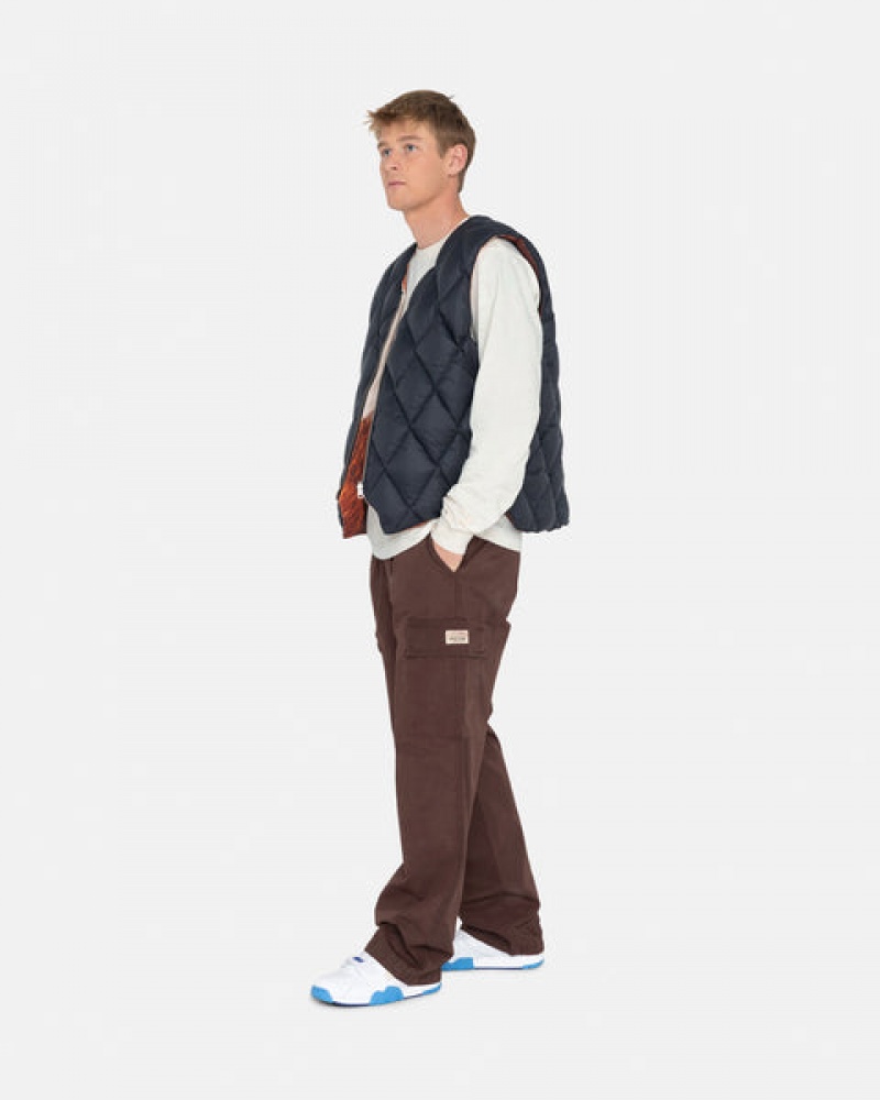 Brown Men's Stussy Ripstop Cargo Beach Pants | EGX-7933