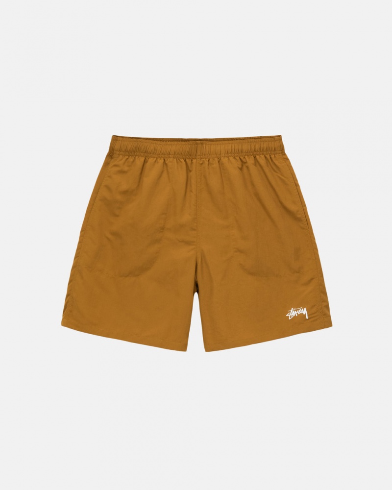 Brown Men\'s Stussy Water Short Stock Shorts | ODV-3282