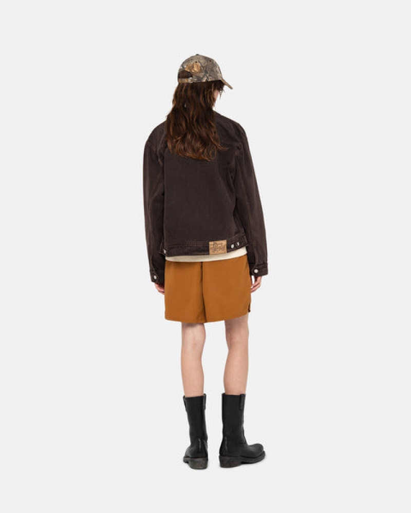 Brown Women's Stussy Water Short Stock Shorts | IBL-0721