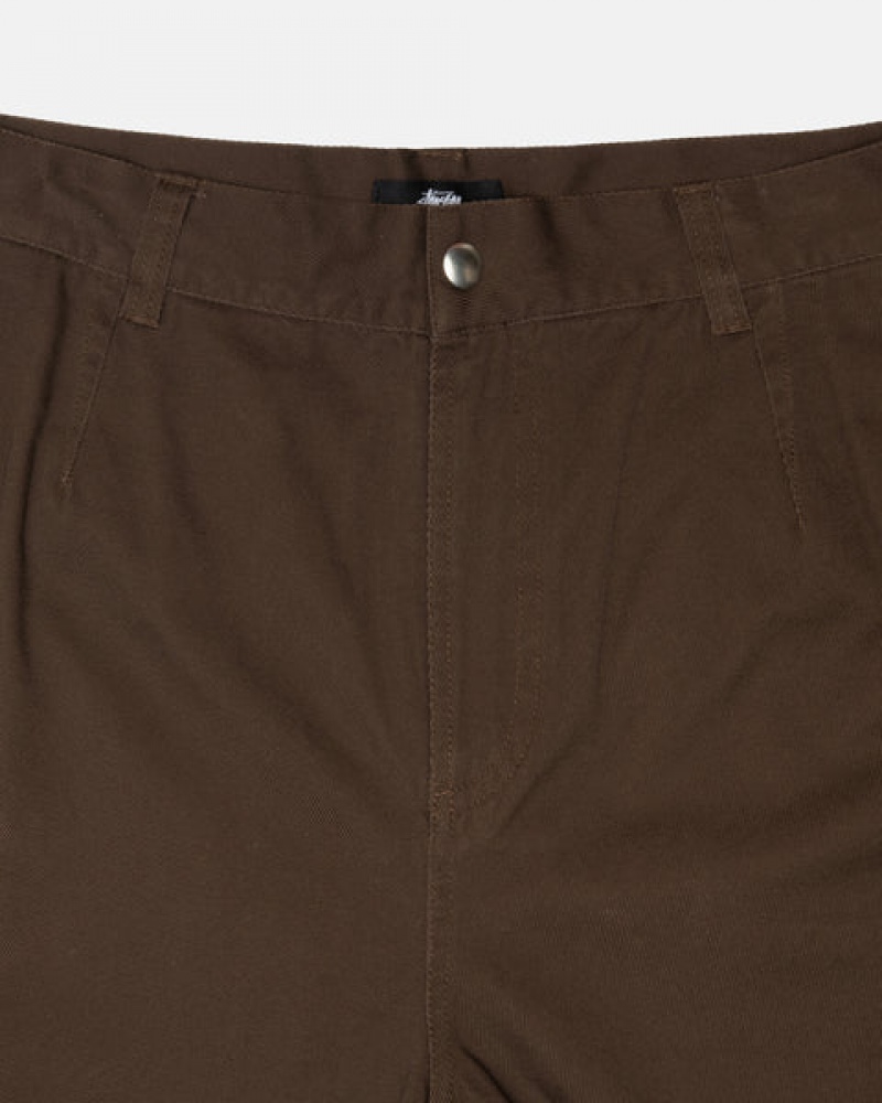 Brown Women's Stussy Workgear Trouser Twill Pants | LVM-7349