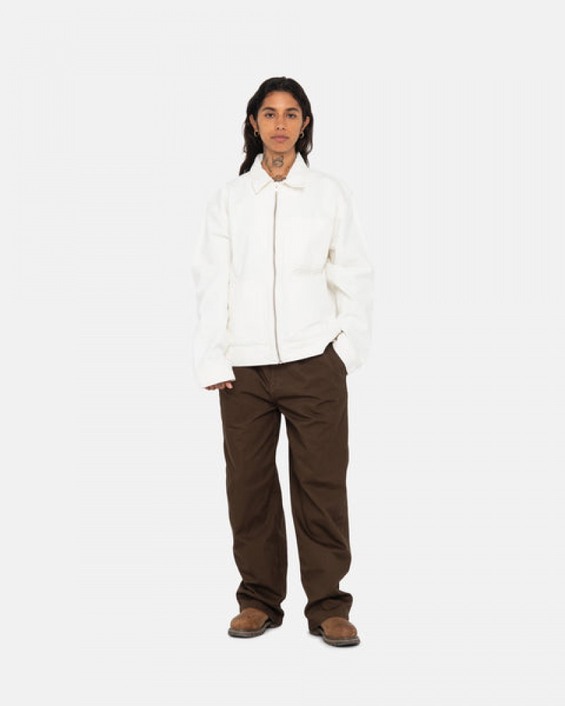 Brown Women's Stussy Workgear Trouser Twill Pants | LVM-7349