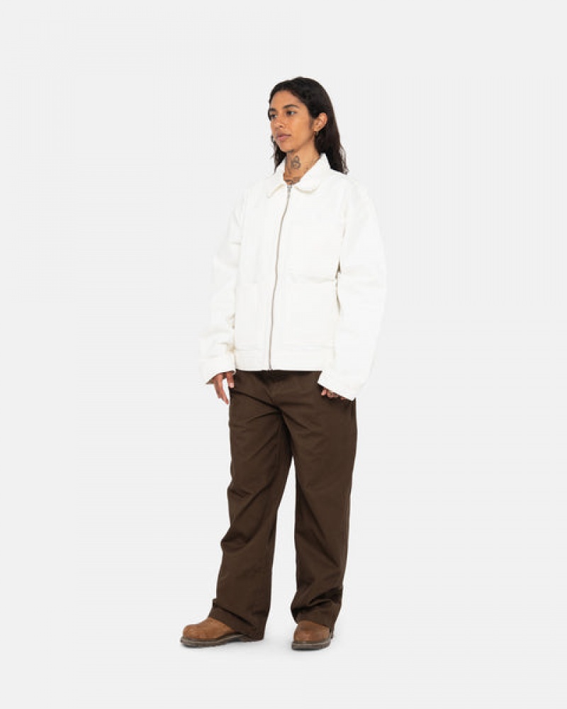 Brown Women's Stussy Workgear Trouser Twill Pants | LVM-7349