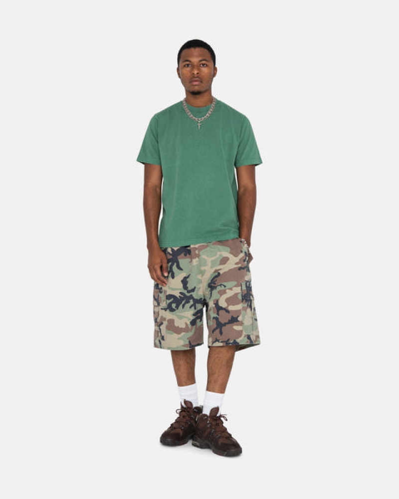 Camo Men's Stussy Ripstop Cargo Beach Shorts | XVS-5698