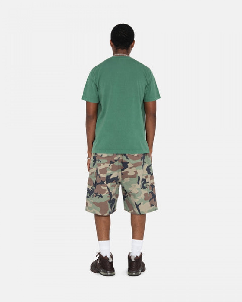 Camo Men's Stussy Ripstop Cargo Beach Shorts | XVS-5698