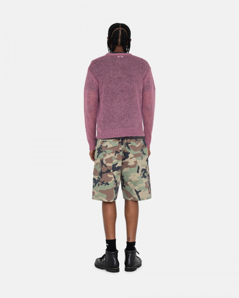 Camo Men's Stussy Ripstop Cargo Beach Shorts | XVS-5698