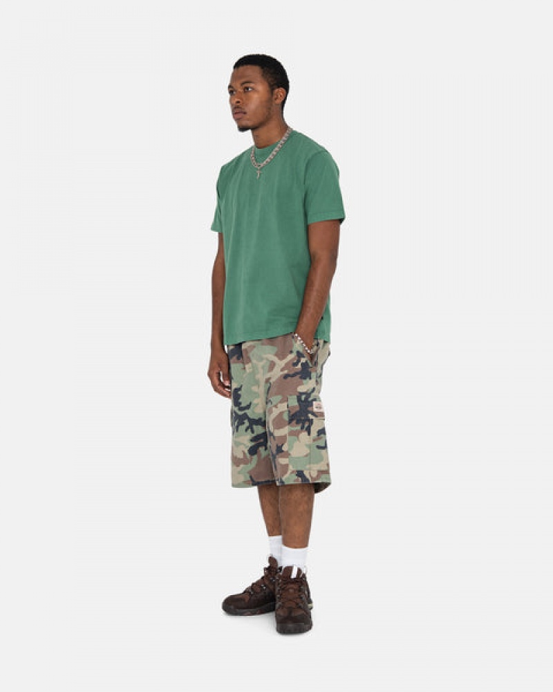 Camo Men's Stussy Ripstop Cargo Beach Shorts | XVS-5698