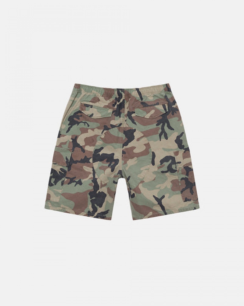 Camo Men's Stussy Ripstop Cargo Beach Shorts | XVS-5698