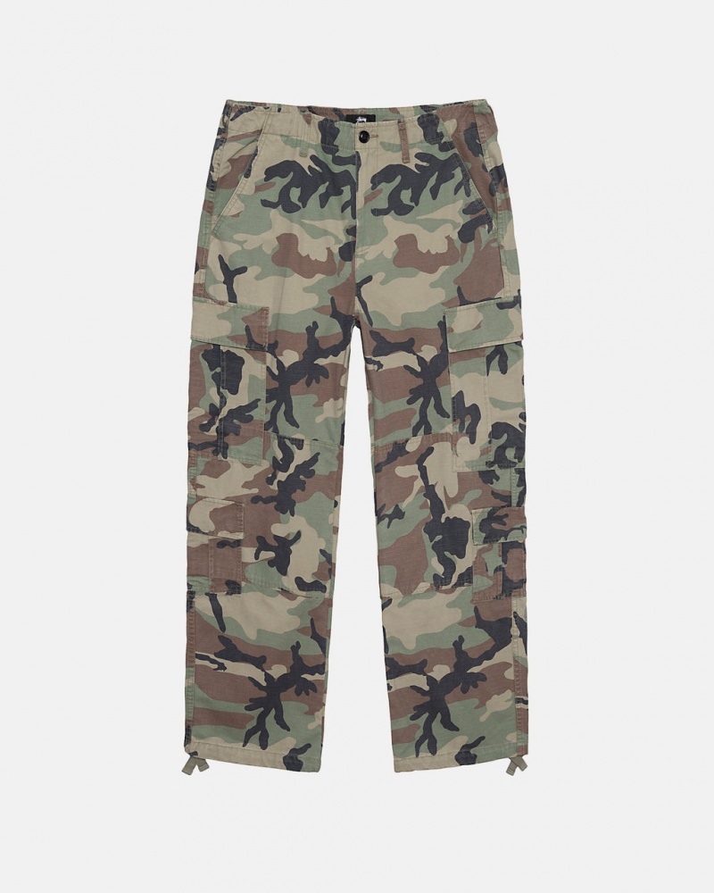 Camo Men\'s Stussy Surplus Cargo Ripstop Pants | COV-4656