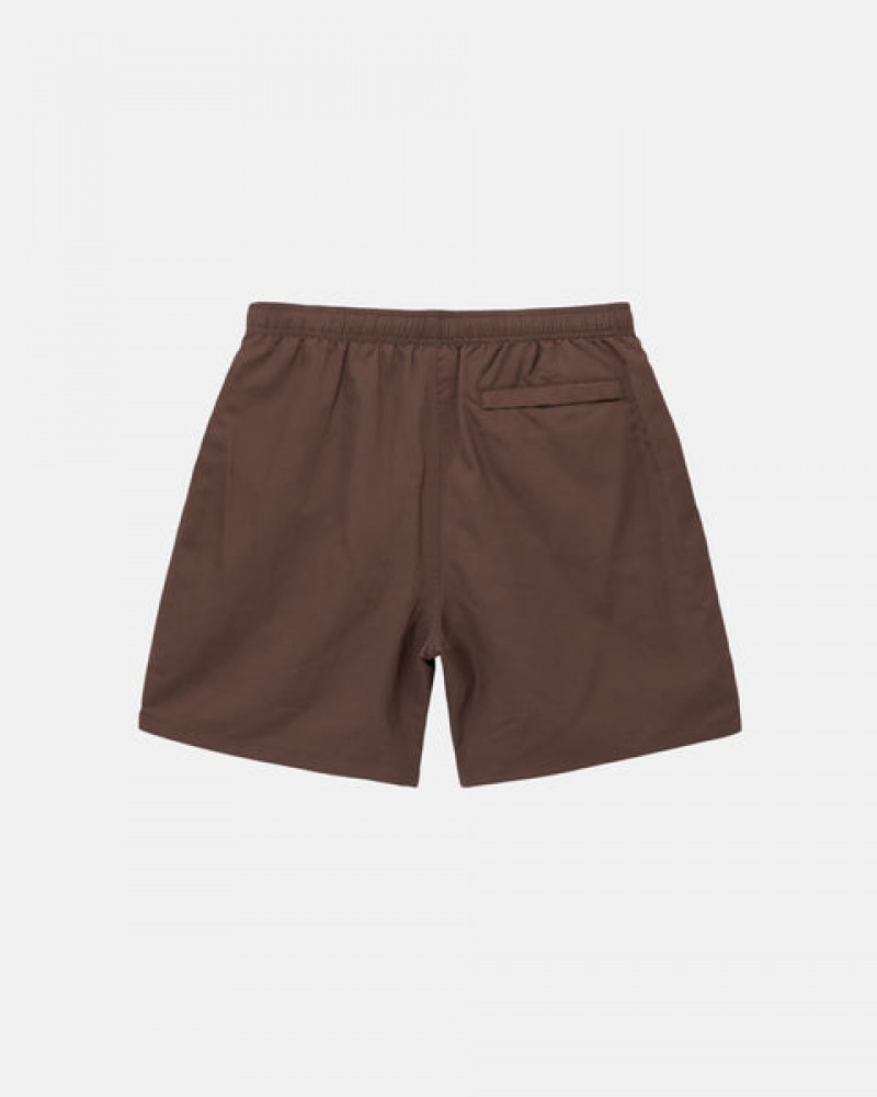 Coffee Men's Stussy Big Basic Water Short Swimwear | HCM-9584