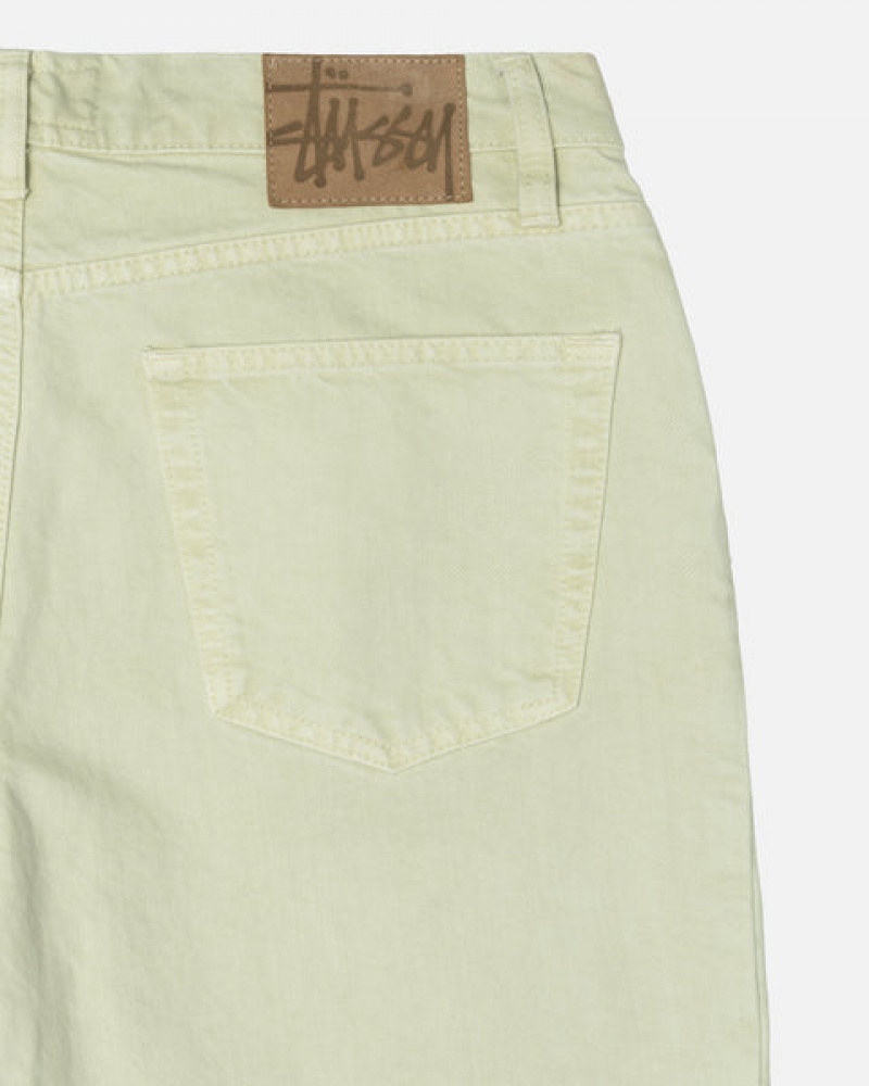 Cream Men's Stussy Double Dye Big 'Ol Jeans Pants | YUW-4967