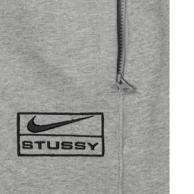 Dark Grey Men's Stussy Fleece Pant Sweatpants | SHB-7652