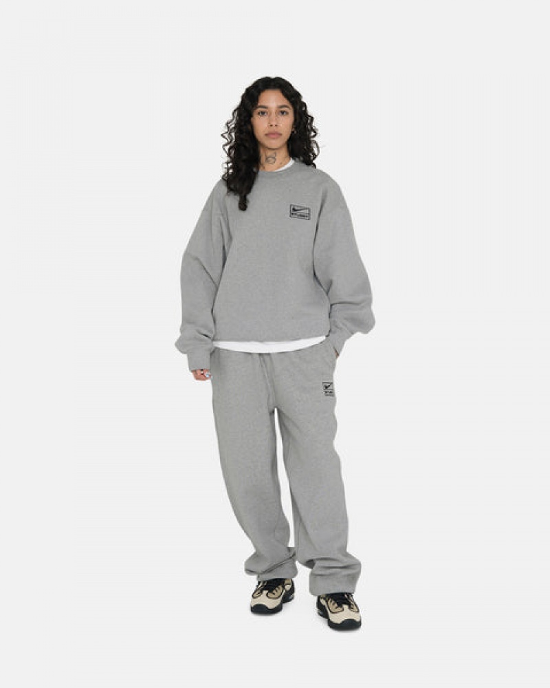 Dark Grey Men's Stussy Fleece Pant Sweatpants | SHB-7652