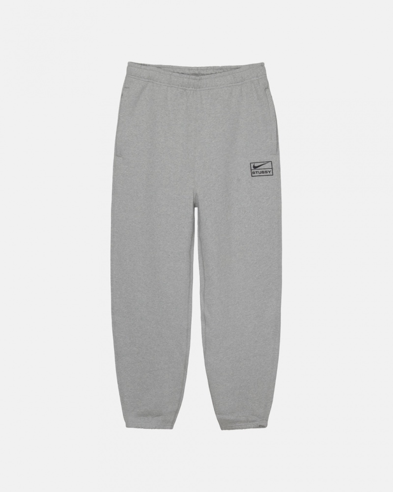 Dark Grey Men\'s Stussy Fleece Pant Sweatpants | SHB-7652