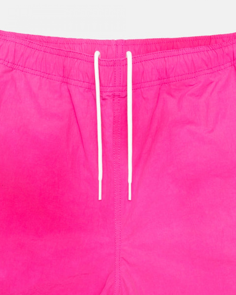 Fuchsia Men's Stussy Wave Dye Nylon Shorts | VJI-2621