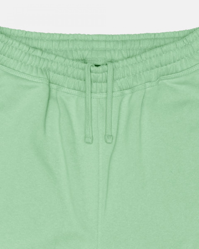 Green Men's Stussy Stock Logo Sweatpants | CLM-3392