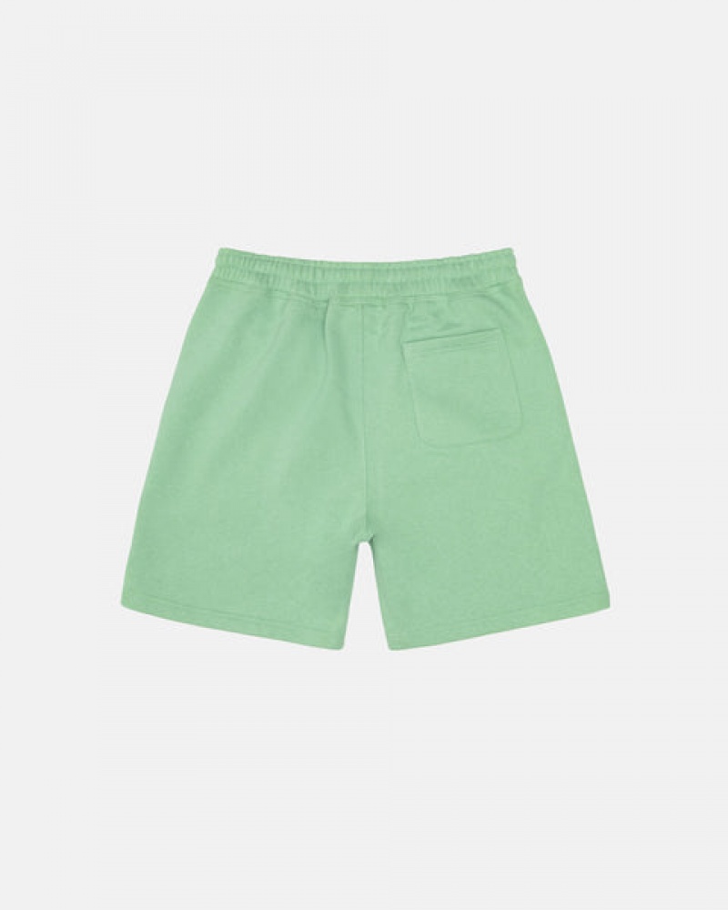 Green Men's Stussy Stock Logo Sweatshort Shorts | GSW-1089