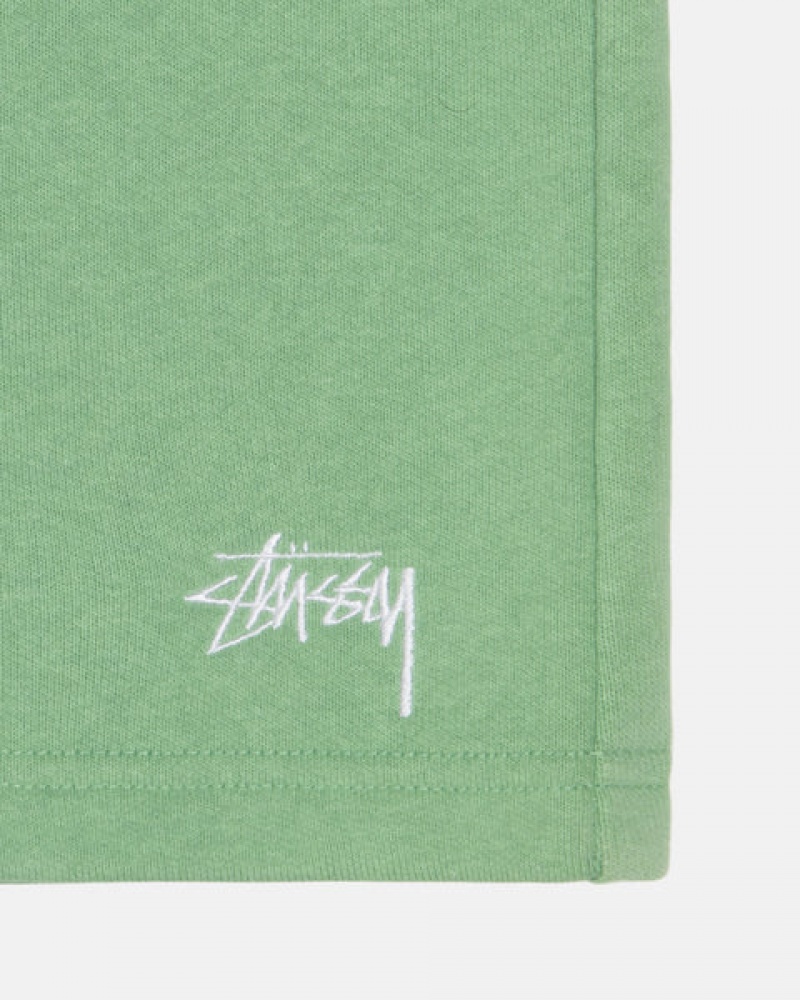 Green Men's Stussy Stock Logo Sweatshort Shorts | GSW-1089