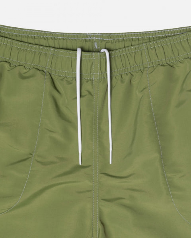 Green Men's Stussy Surfman Patch Water Short Swimwear | IMO-3963