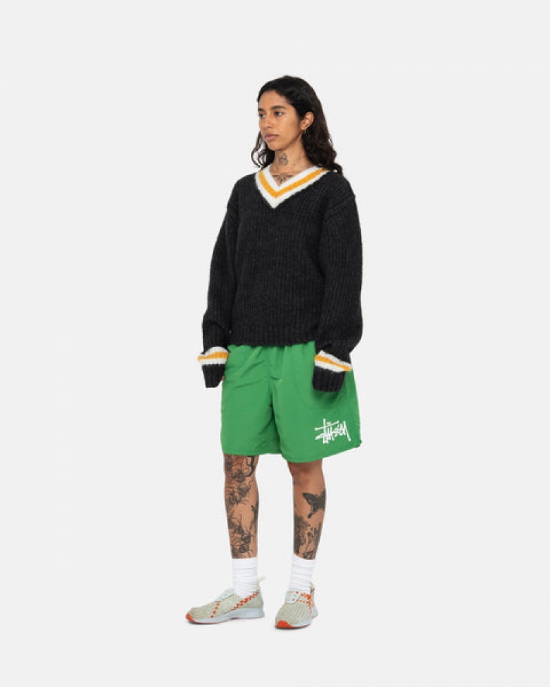 Green Men's Stussy Water Short Big Basic Shorts | TXJ-2925