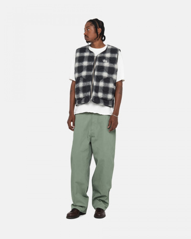 Green Men's Stussy Workgear Trouser Twill Pants | RSE-3275